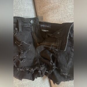 Aeropostale Black Vintage High Rise Shorts
